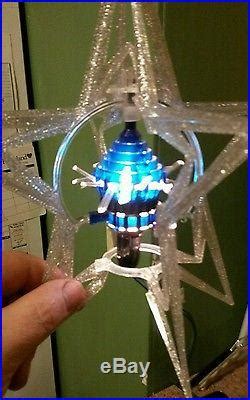 antique tree topper star|vintage rotating christmas tree star.